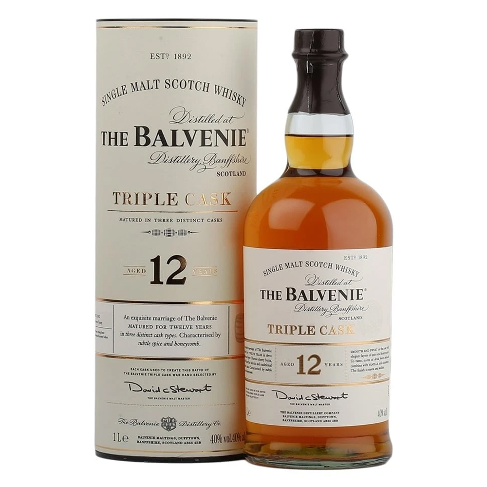 The Balvenie Triple Cask 12 Years Single Malt Scotch Whisky, 1000ml