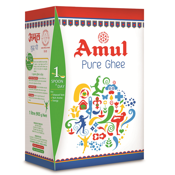 Amul Pure Ghee Tetra Pack, 1ltr x 12pcs @ Nu. 510
