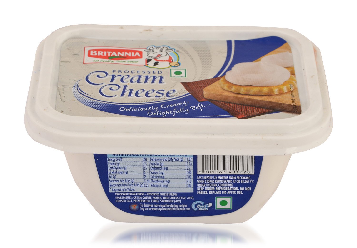 Britannia Cream Cheese, 180g x 40pcs @ Nu. 240/-