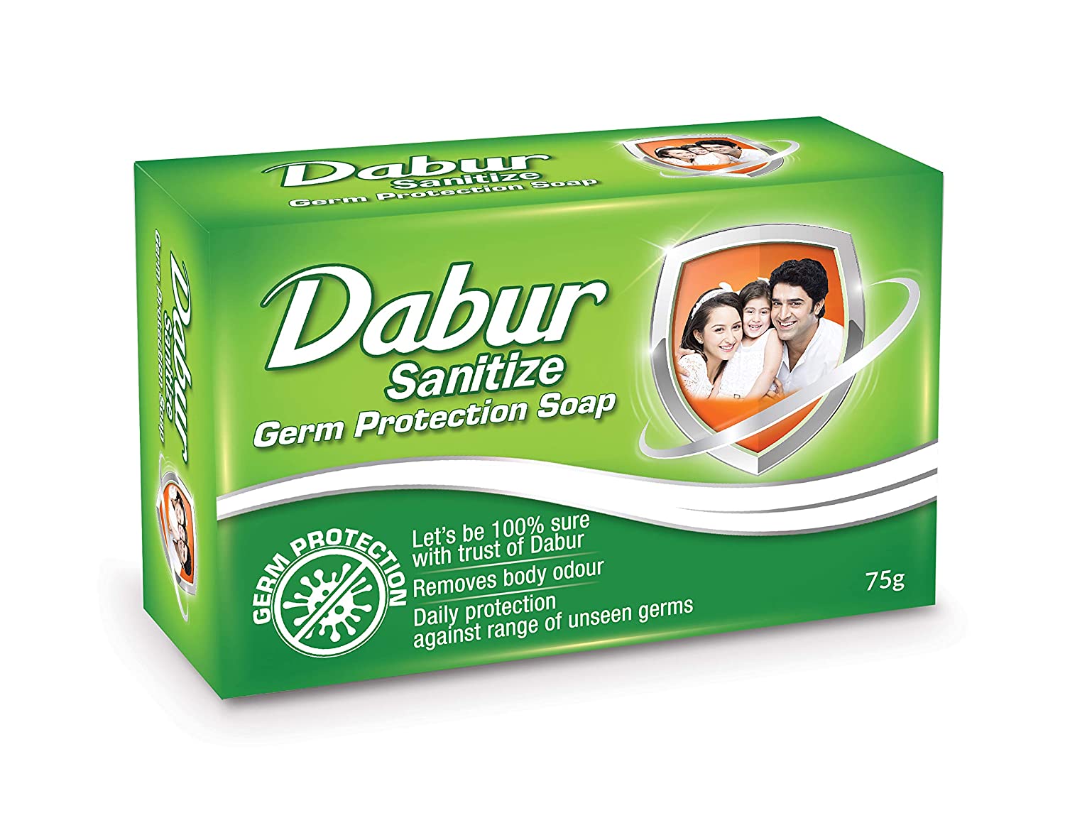Dabur Sanitize Germ Protection Soap, 75g, Pack of 3 x 27packs @ Nu. 90/-