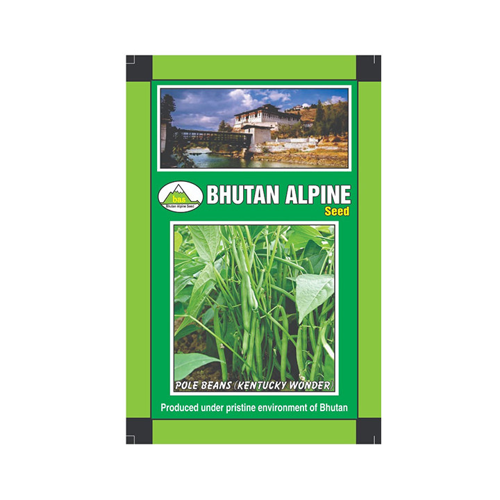 Bhutan Alpine Seed - Pole Bean - Kentucky Wonder, 50gm