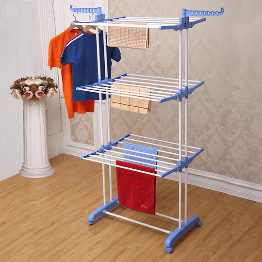 Cloth Dryer 2 Poll Jumbo Stand 3 Layer Clothes Hanger Rack