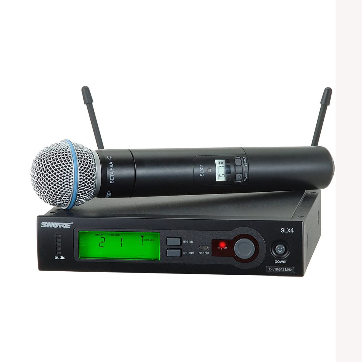 Shure SLX24/BETA58 Wireless Vocal System with Beta 58A Handheld Microphone