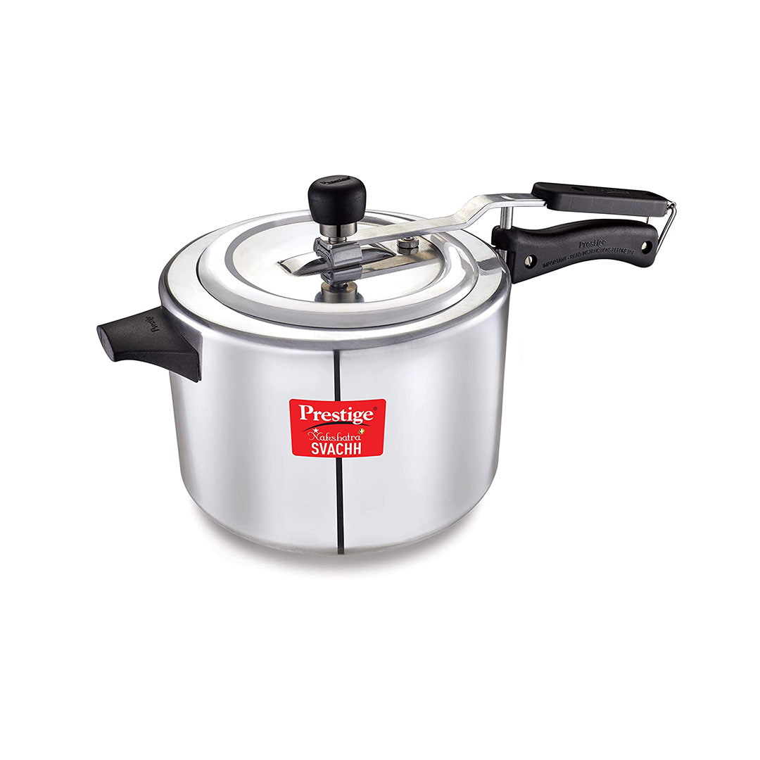 Prestige Nakshatra Plus Svachh - Pressure Cooker with Inner Lid (Aluminum, 5L)