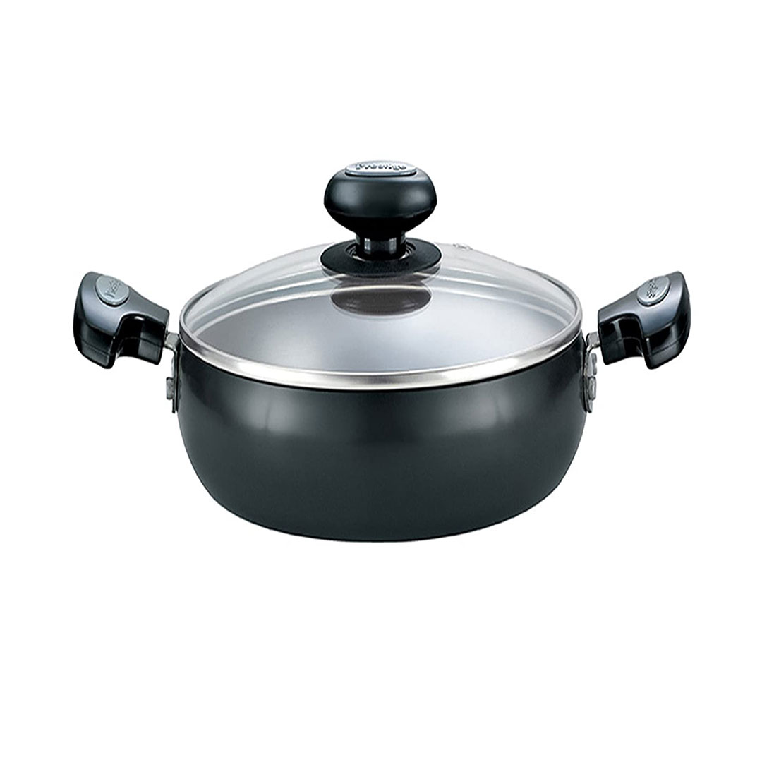 Prestige Hard Anodised Plus Sauce Pan Dia 240mm With Glass Lid (30496)