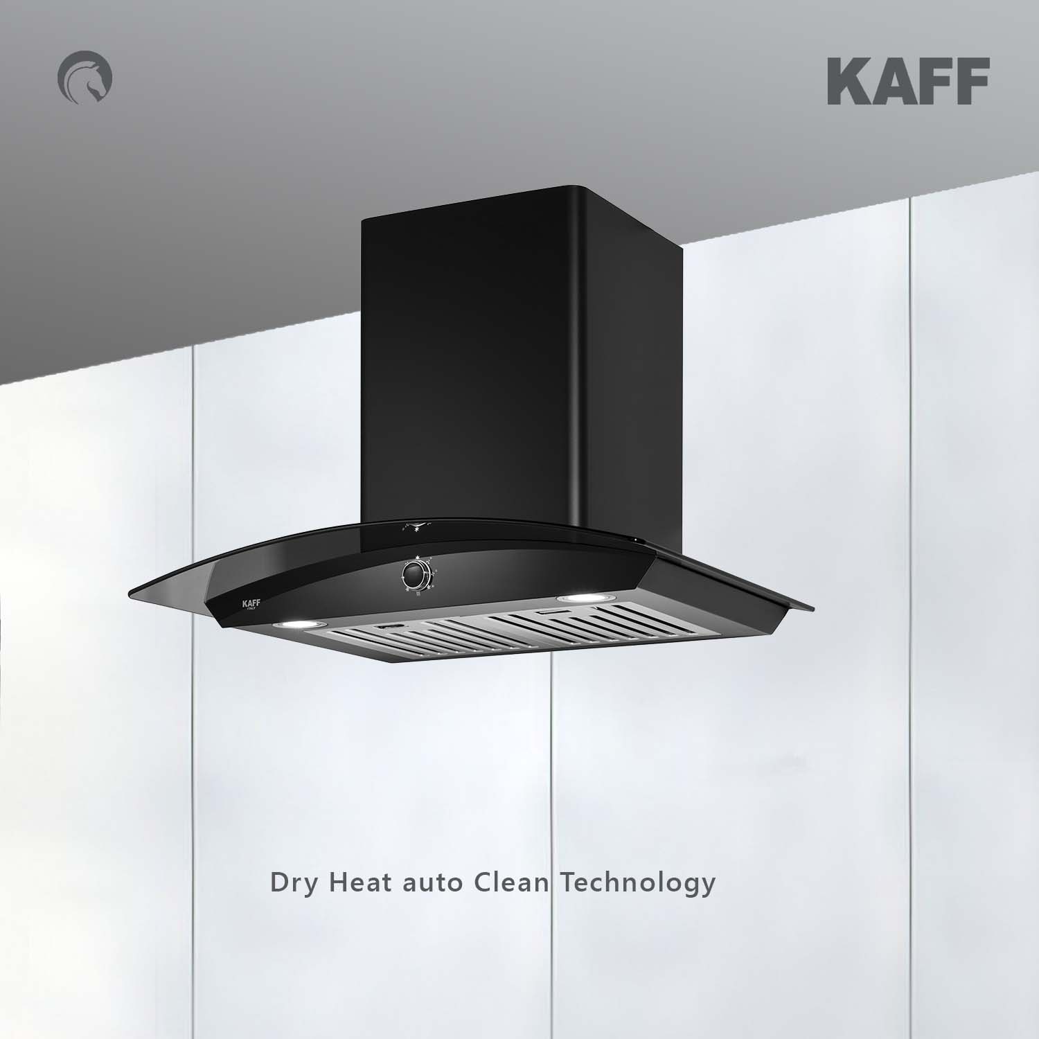 Kaff Chimney | LATINO DHC 70| Dry Heat auto Clean Technology |Matt Black Finish
