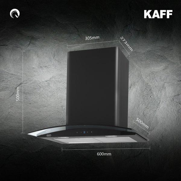 Kaff Chimney | OPEC TX DHC 90 | Dry Heat Auto Cleaning Technology | Curved Tempered Glass