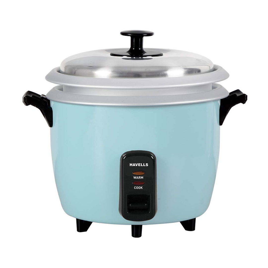 Havells Riso Plus 1.8 L 2 Bowl Rice Cooker (Sky Blue)