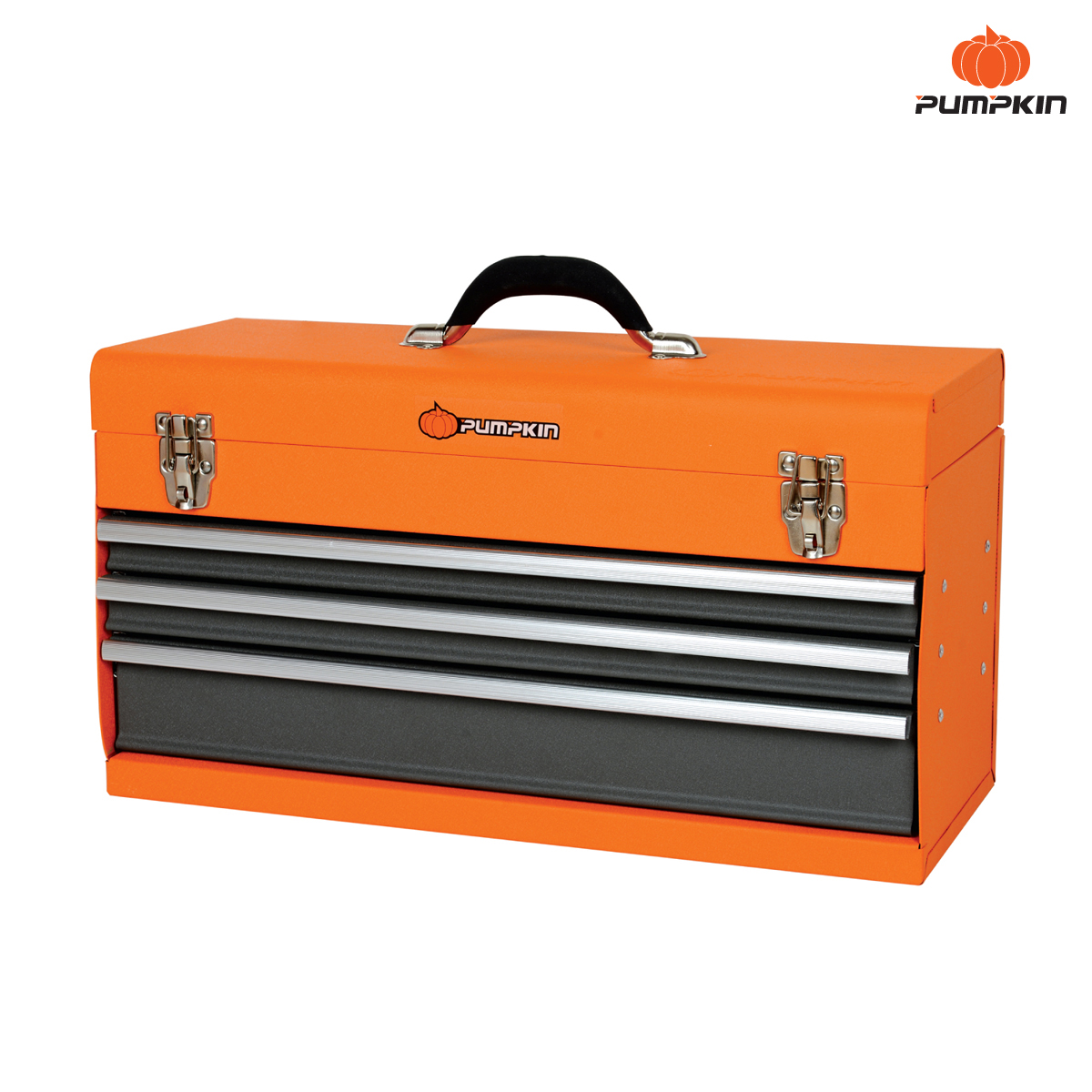 Pumpkin Tool Box with 3 Drawers, Top Cover 21 “TB21C, 20737