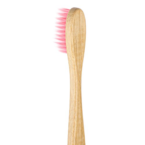 Biodegradable Bamboo Toothbrush C-Curve Handle - Pink