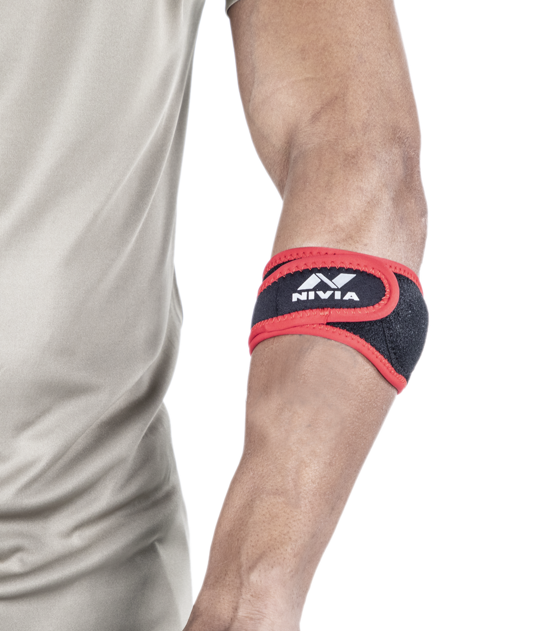 NIVIA Orthopedic Performance Tennis Elbow Support - Red And Black