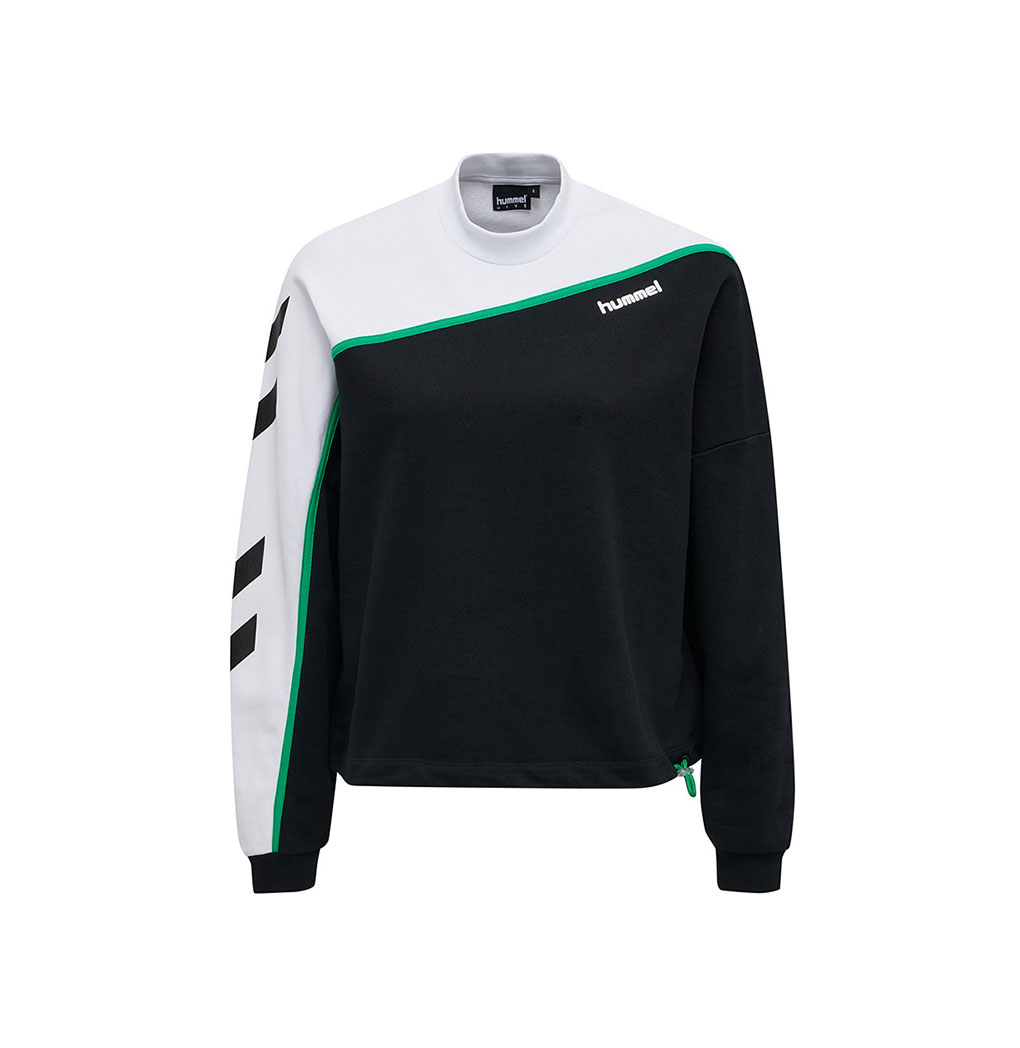 Hummel Women's Crissy Sweatshirt Black/White/Green