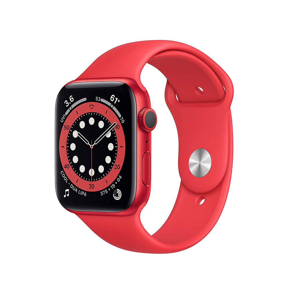 Apple Watch Series 6 (GPS) - Aluminum Case With Red Sport Band | 44mm