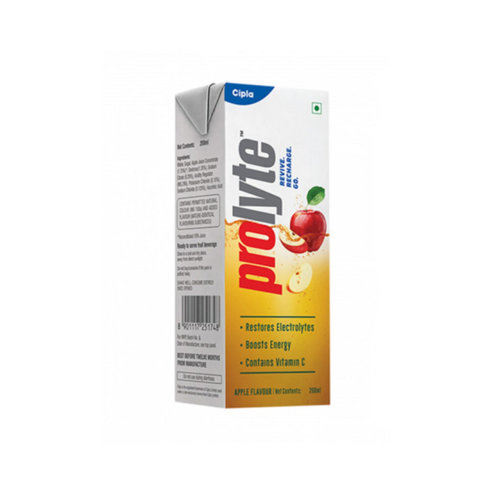 Prolyte Rehydrate Apple Flavor Energy Drink 200ml (1 Carton - 30 Tetra Packs)