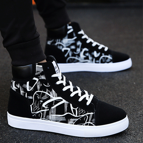 Ocean ACE Shoes Men Casual Shoes High Top Sneakers | Size EUR 42