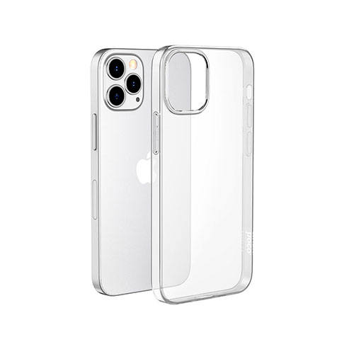 Hoco iPhone 12 Pro Max “Light Series” Phone Case Back Cover | Transparent & Black