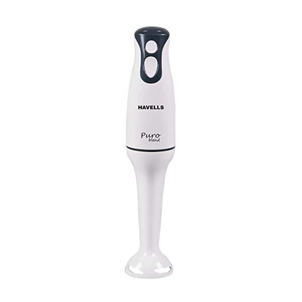 Havells Puro Blend Hand Blender, 200W | White | Mixer with Stainless Steel Blade for Blending and Pureeing