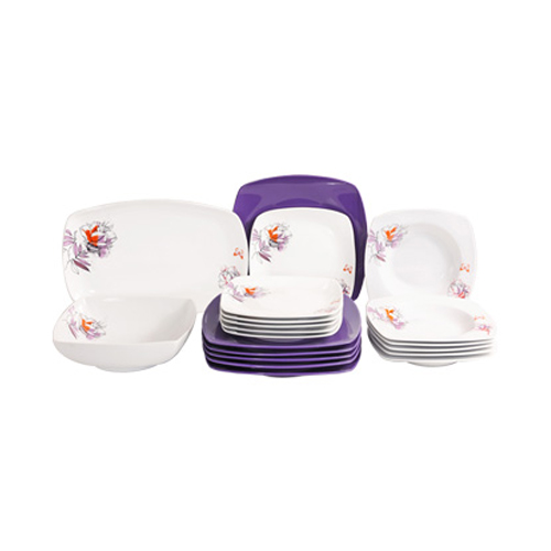 Flamingo Porcelain Ware Dinner Set 20 Pcs | Purple