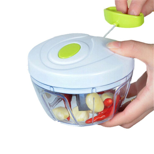 Vegetable Chopper, Grater, Mixer Manual Pull Rope Action | Easy Dicing Vegetables | Five Blades