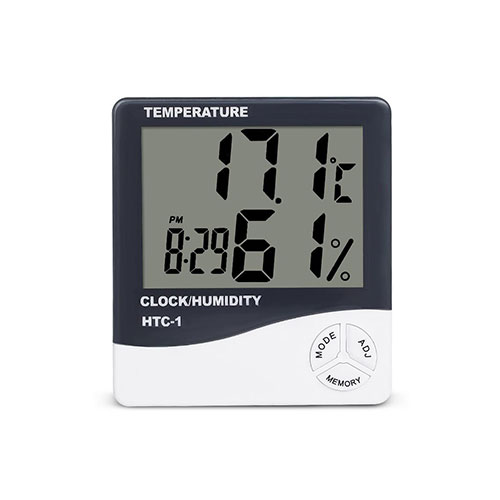 Room LCD Electronic Digital Temperature Humidity Meter Thermometer Hygrometer Weather Station HTC-1 Clock
