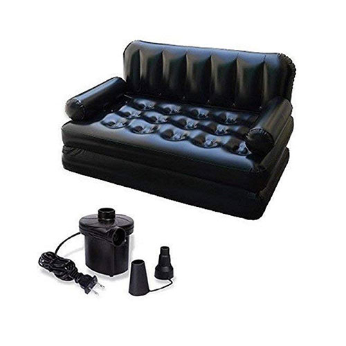 5 in 1 Inflatable Polyurethane Sofa Cum Bed Set with Air Pump