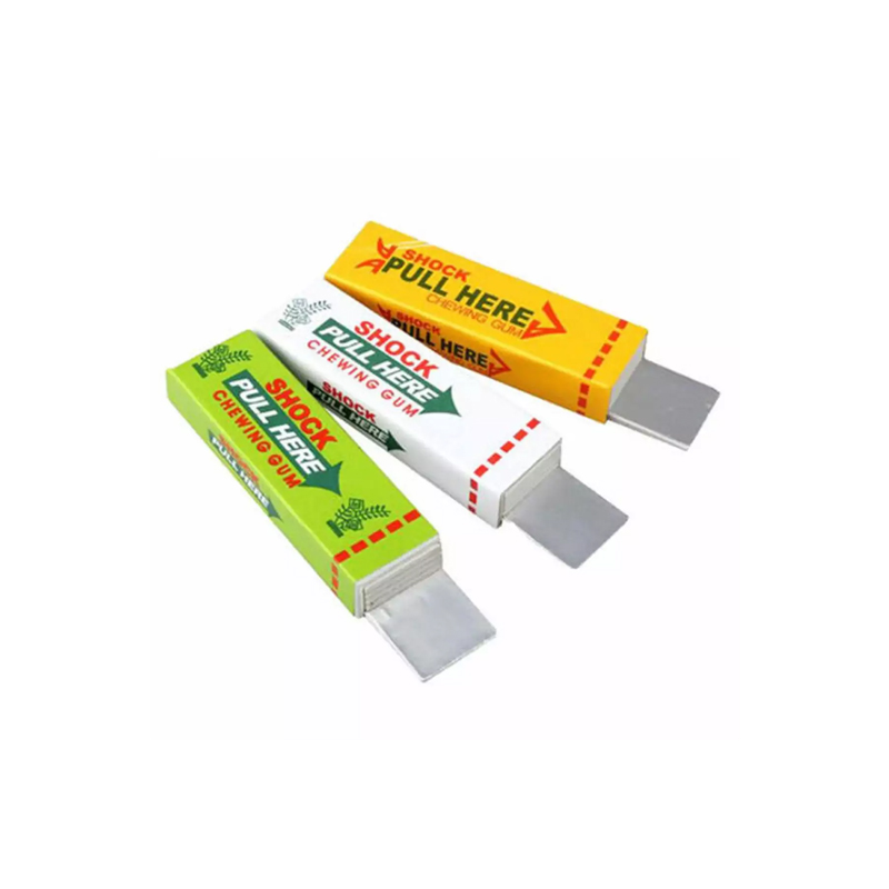 Shock Chewing Gum Prank Play Toy | Green, Yellow and White