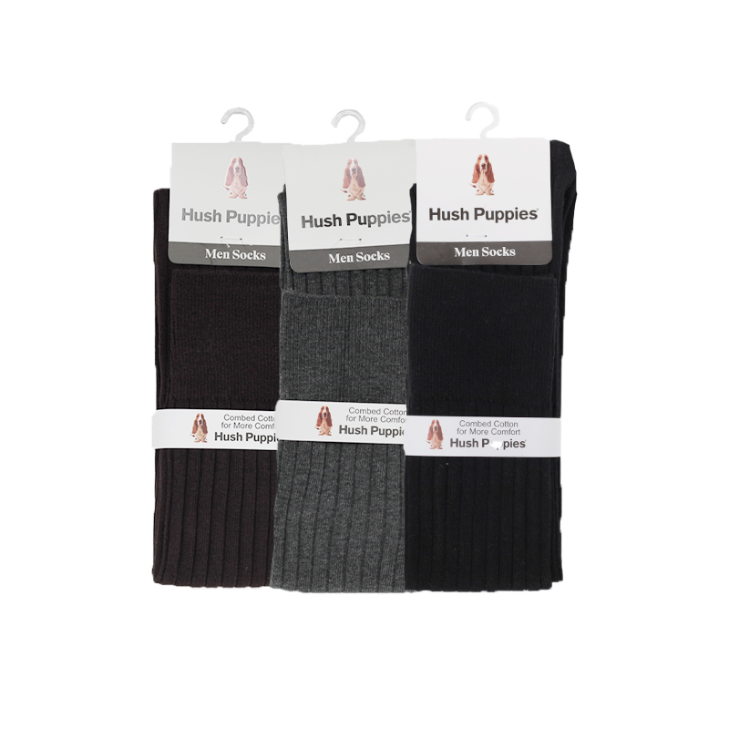 Hush Puppies Men's Full Length Socks |  Black | Brown | Grey