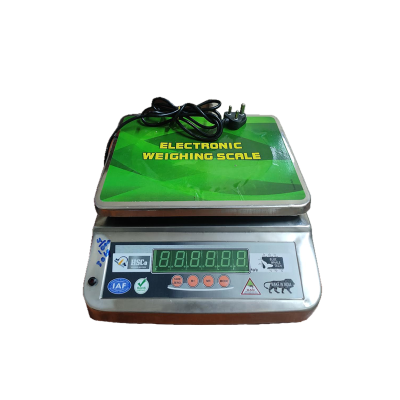 Electric Weighing Scale Machine, Size : Large - Support unto 30 KGs | Silver Body with Digital Display on the Back
