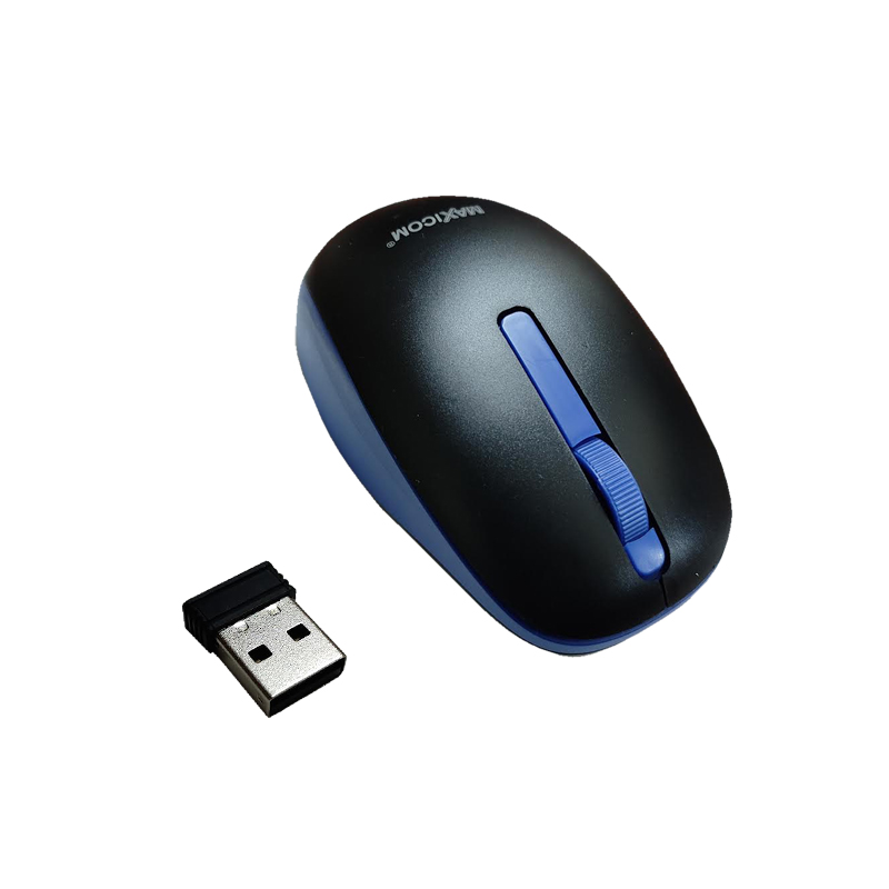 Maxicom Wireless Mouse | With Accurate Mapping & Connectivity upto 5meters | Blue