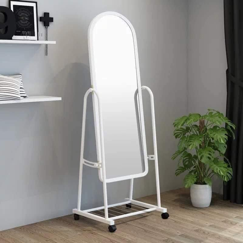 Dressing Mirror Steel Body | Firm, Strong & Durable; Available in Colors: Pink