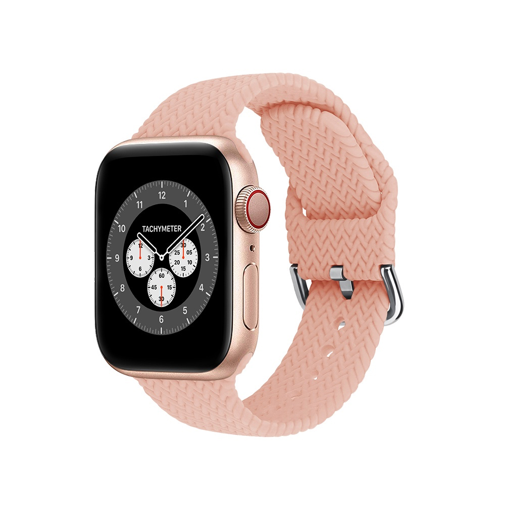 Smart Watch Strap Silicon Loop Strap for Apple Watch 38/40mm | Pink Braided Loop Strap