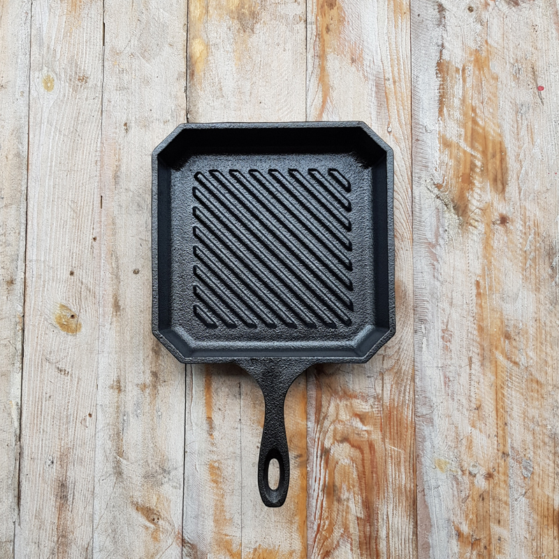 Promotional Offer König Pre-Seasoned Cast Iron Grill, 8 inches, 1.9kg