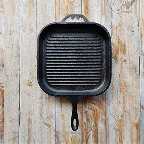 Promotional Offer Konig Pre-Seasoned Grill Pan (12' inches/30 cm.), 3.7kg, Non-Stick & Chemical Free