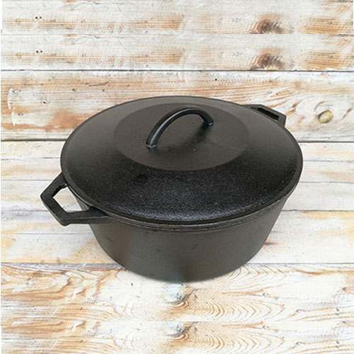 Promotional Offer Konig Pre-Seasoned Cast Iron Pot With Lid (10 Inch), 6.6kg, Dutch Oven, Non-Stick & Chemical Free
