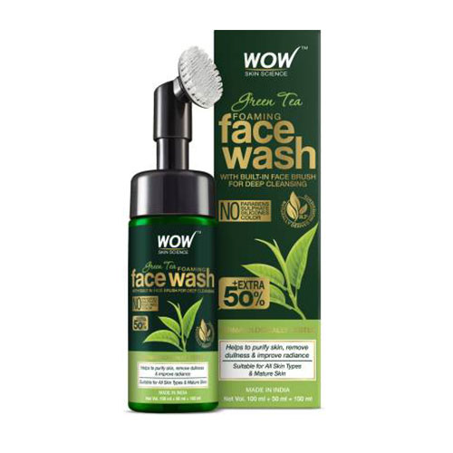 Wow Skin Science Green Tea Foaming With Green Tea Face Wash | 150ML