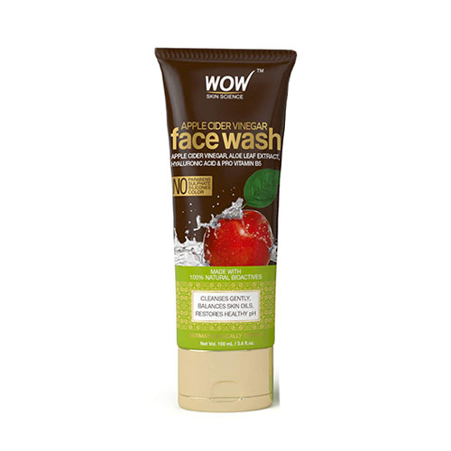 Wow Skin Science Apple Cider Vinegar Face Wash - Paraben Sulfate Silicone & No Color | 100 ML