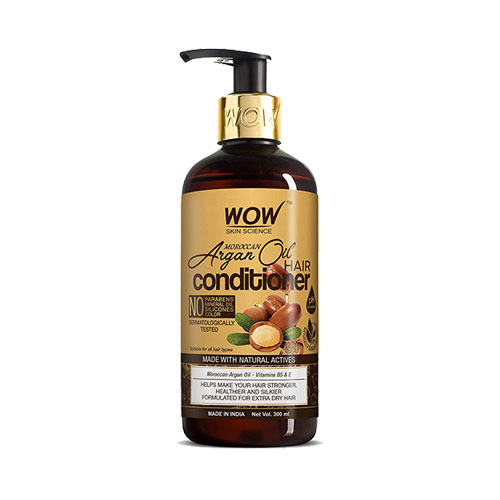 Wow Skin Science Moroccan Argan Oil Conditioner - No Sulphates, Parabens, Silicones, Salt & Colour | 300ML