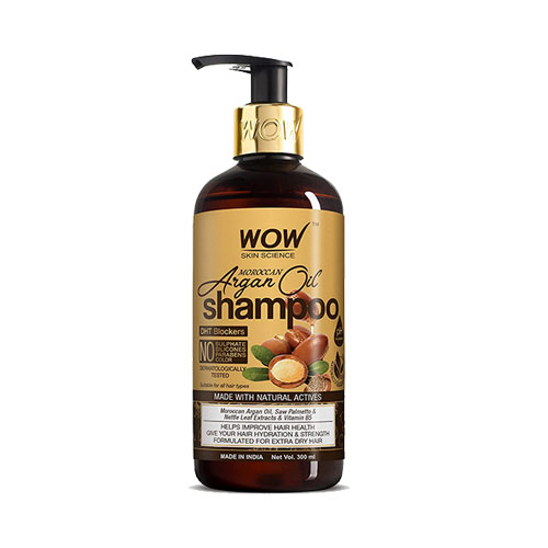 Wow Skin Science Moroccan Argan Oil Shampoo with No Sulphate, Silicon's, Parabens & Color | 300ML