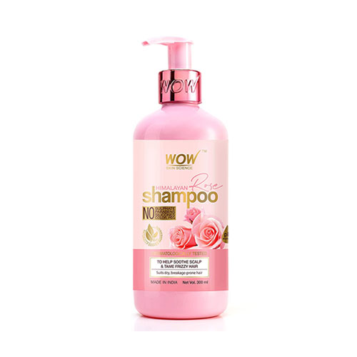 Wow Skin Science Himalayan Rose Shampoo with Rose Hydrosol, Coconut Oil, Almond Oil & Argan Oil | 300ML