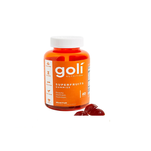 Goli Superfruits Vitamin Gummy - 60 Pieces - with Collagen-Enhancing Ingredients. Radiate. Rejuvenate. Refresh (Mixed Fruit, Vegan, Plant-Based, Non-GMO, Gluten-Free & Gelatin