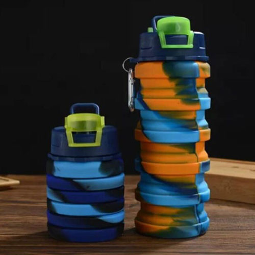 Foldable Water Bottles for Travel Gym Camping Hiking, Portable Leak Proof Sports Collapsible Water Bottle