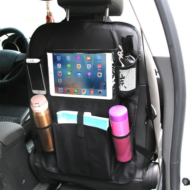 2 Pcs Car Back Seat Organiser Travel Storage Bag iPad Air Mini Holder Tablet Pocket