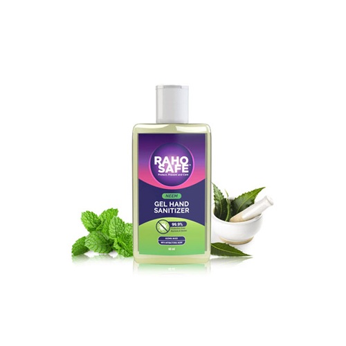 Raho Safe Germ Free Hand Sanitizer with the Goodness of Natural Neem Extracts, 60 ml