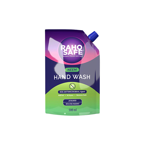 Raho Safe Germ-Free Hand Wash With The Goodness Of Natural Neem Extracts Refill Pack - 500 ml