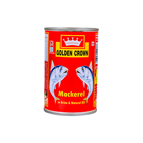 Golden Crown Mackerel In Brine & Natural Oil Tin, 425g