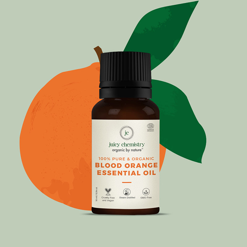 Juicy Chemistry 100% Organic Blood Orange Essential Oil For Skin Inflammation - 10ml/0.34 oz