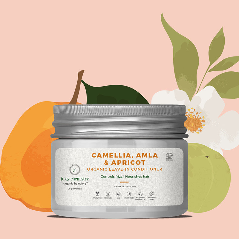 Juicy Chemistry Camellia Amla & Apricot - Organic Leave In Conditioning - 25gm