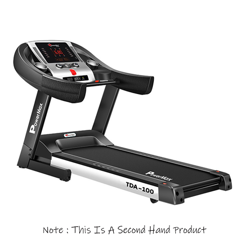 PowerMax Fitness TDA-100 2HP (4HP Peak) Motorized Treadmill With Free Installation Assistance, Home Use & Automatic Incline