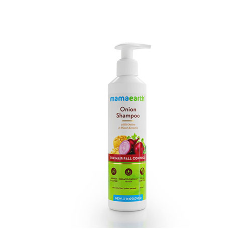 Mamaearth Onion Hair Fall Shampoo for Hair Growth & Hair Fall Control, with Onion Oil & Plant Keratin, 450ml