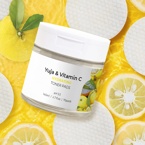 Korean Jkosmec Yuja And Vitamin C Hydrating Toner Pads, 140ml | 70pcs